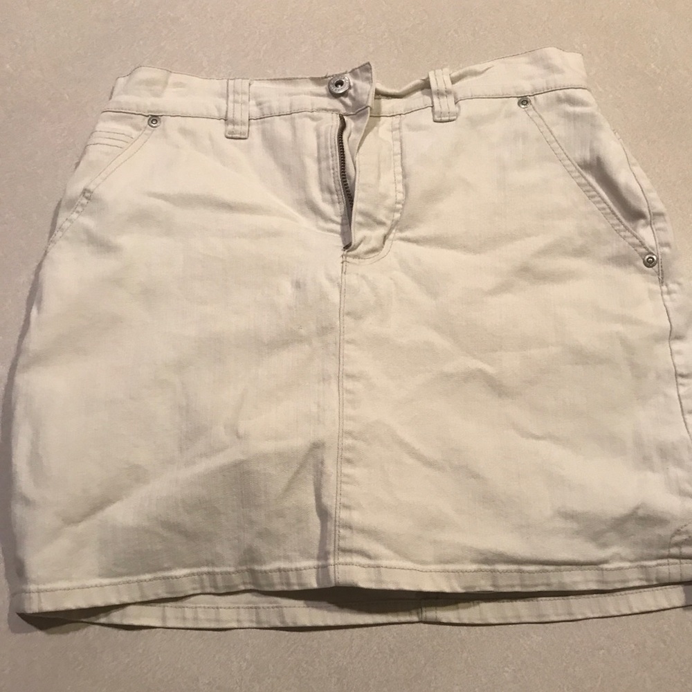 Vintage White Denim Skort